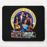 PRESIDENT BARACK OBAMA AND FAMILY MOUSE PADS