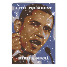 PRESIDENT BARACK OBAMA, CHANGE IS POSSIBLE CARD