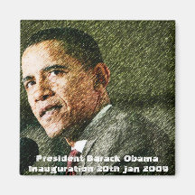 President Barack Obama Inauguration 20th jan 2009 Fridge Magnets