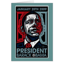 President Barack Obama January 20th 2009 Card