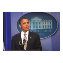 President Barack Obama makes an announcement