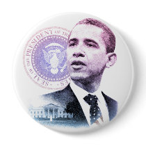 President Barack Obama Portrait Button
