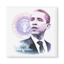 President Barack Obama Portrait Refrigerator Magnets