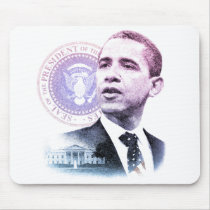 President Barack Obama Portrait Mousepad