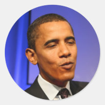 President Barack Obama Round Sticker