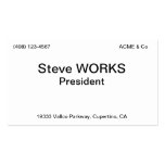 President Business Card Template