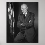 President Eisenhower and The U.S. Flag Poster