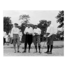 President Harding Golf Foursome, 1920s Post Card