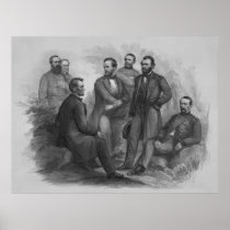 President Lincoln and His Commanders Print