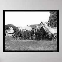President Lincoln at Antietam 1862 Print