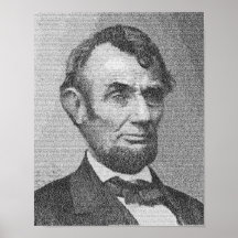 President Lincoln Render w/the Gettysburg Address Posters