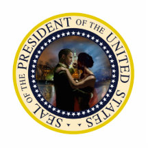 President Obama and Michelle Victory Dance Acrylic Cut Out