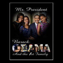 PRESIDENT OBAMA and THE FIRST FAMILY postcards
