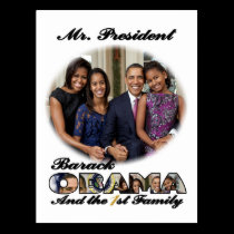 PRESIDENT OBAMA and THE FIRST FAMILY postcards