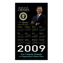President Obama - Business Card Pocket Calendar