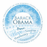 President Obama Christmas Ornament Cut Out