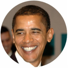 President Obama Commemorative Sculpture with Stand Photo Cutouts