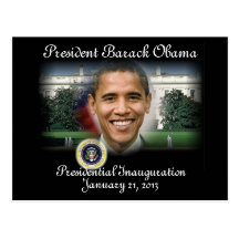 PRESIDENT OBAMA Inauguration Commemorative Postcard