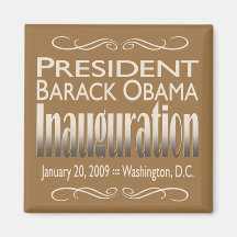 President Obama Inauguration Magnet (tan)