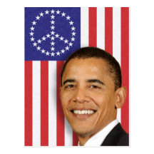President Obama Peace Banner Post Cards