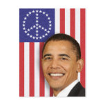 President Obama Peace Banner postcards