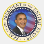 President Obama Round Sticker