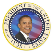 President Obama Round Sticker