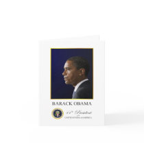 President Obama with Elegant Greeting Card