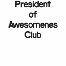 president of awesome club embroidered shirt