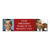 PRESIDENT OR DICTATOR...WAKE UP USA ! bumper stickers