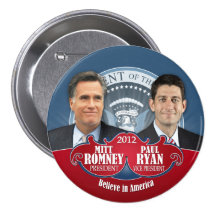 President Romney and Vice Ryan Buttons