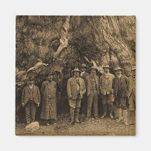 President Roosevelt and John Muir 1903 (Sepia) Fridge Magnet
