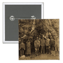 President Roosevelt and John Muir Sepia Pinback Buttons