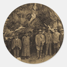 President Roosevelt and John Muir Sepia Vintage Sticker