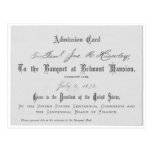Presidential Banquest Admission Card Post Card