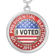 Presidential Election 2012 I voted Custom Necklace