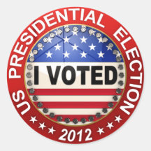 Presidential Election 2012 I voted Sticker