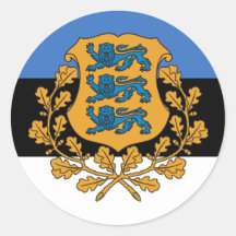Presidential Estonia, Estonia Round Sticker