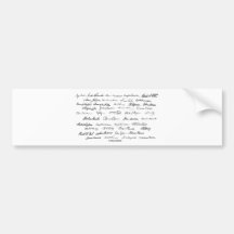 Presidential Signatures (United States Presidents) Bumper Stickers
