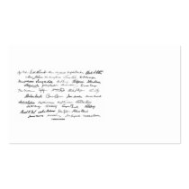 Presidential Signatures (United States Presidents) Business Card