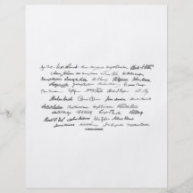 Presidential Signatures (United States Presidents) Flyers