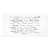 Presidential Signatures (United States Presidents) Photo Card Template