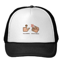 press button receive bacon hats
