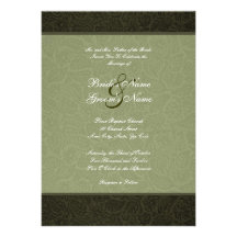 Pressed Leather  Wedding Invitation