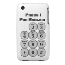 Pressez 1 pour le cas 4s anglais de l'iPhone 4 Coque iPhone 3 Case-Mate