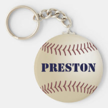 Preston Baseball Keychain by 369MyName