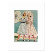 pretty 1950s women post cards