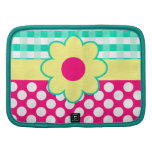 Pretty Abstract Girly Gingham Polka Dots Pattern Planners