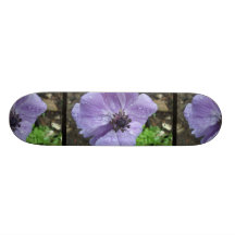 Pretty Anemone Flower Skateboard Deck