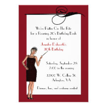 Pretty Art Deco Birthday Party Invitation